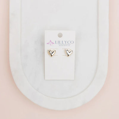 LillyCo Heart Stud Earring