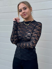 Lucy Lace Black Top