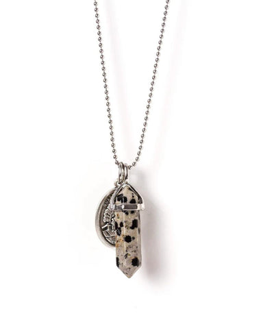 Silver Dalmatian Jasper Necklace