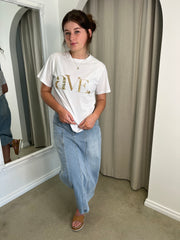 Ave Gold White Tee