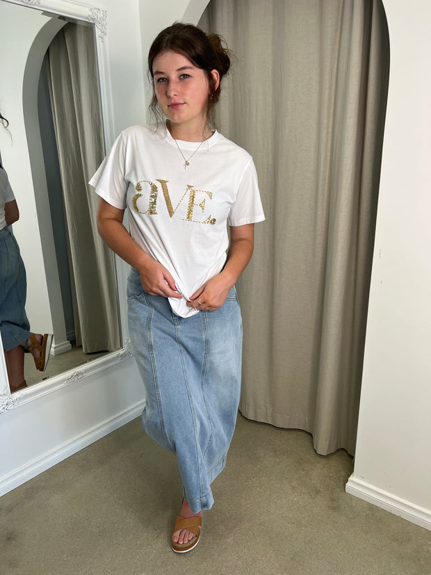 Ave Gold White Tee
