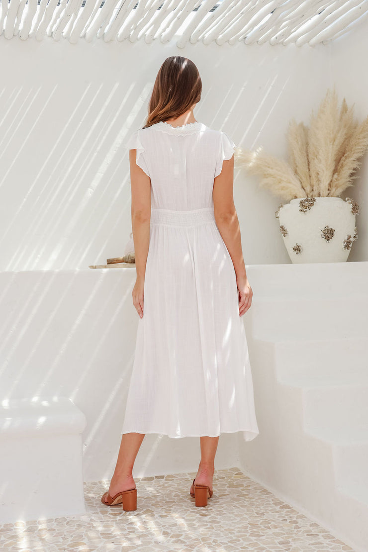 Alexa White Boho Dress