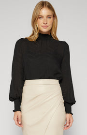 Ellie Chiffon High Neck Top with Slip Lining