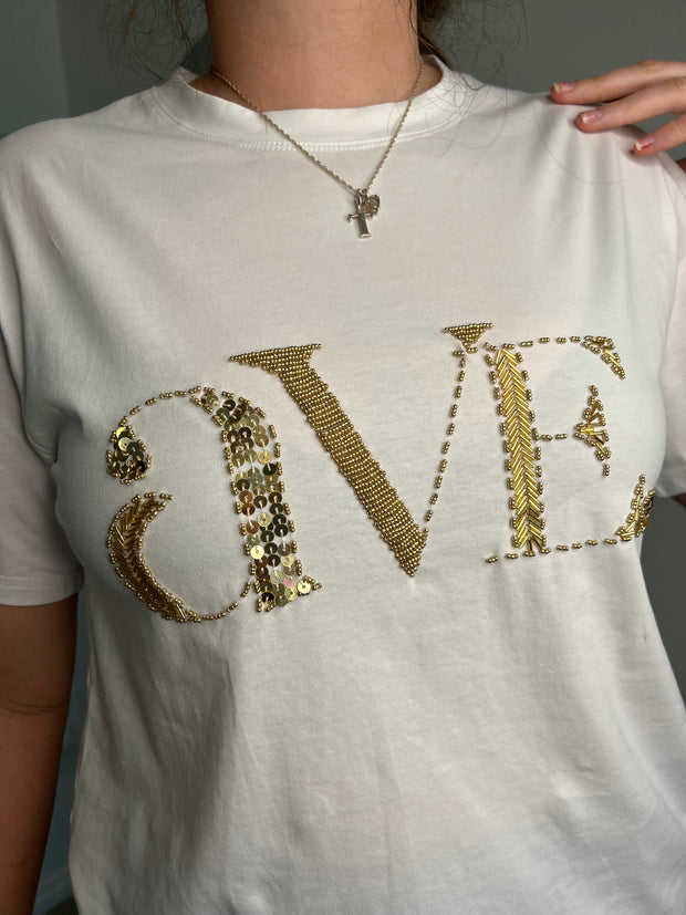 Ave Gold White Tee