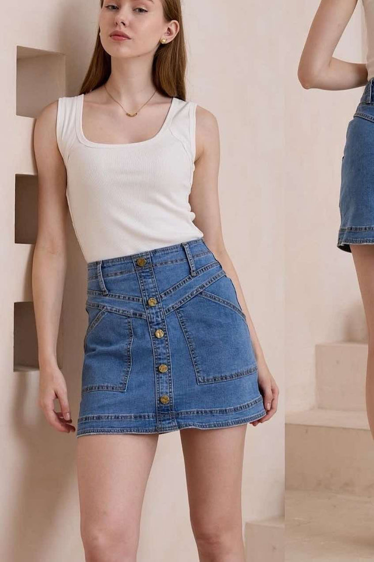 Lilah Short Denim Skirt