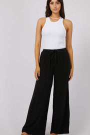 Lux Linen Black Pants