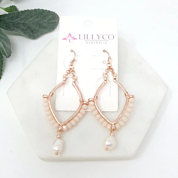 LillyCo Tear Drop Bead Earring