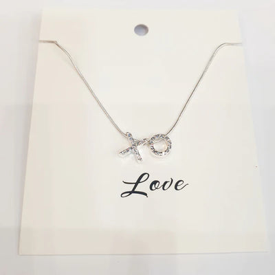LillyCo Silver XO Necklace