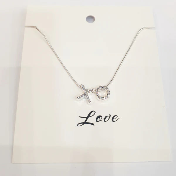 LillyCo Silver XO Necklace