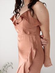Natalie Satin Midi Dress