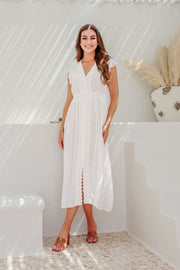 Alexa White Boho Dress