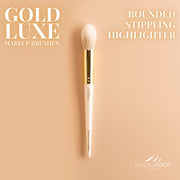 Gold Luxe Rounded Stippling Highlighter Brush