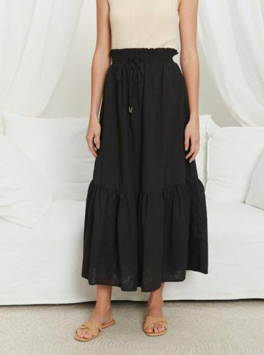 Willow Black Maxi Skirt